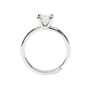 Mabina Anello solitario in argento rodiato con zircone 523397